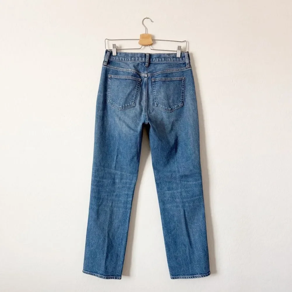 NEW J. Crew nipped straight High Rise jean in Semi stretch Style# CN394 Size 27